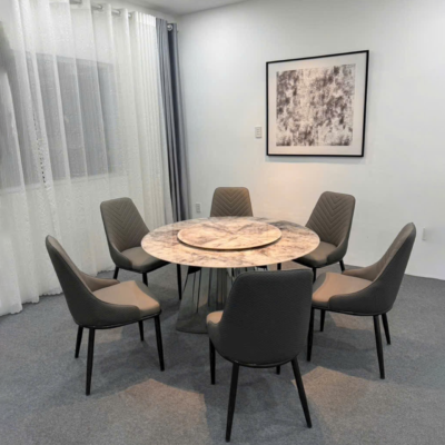 Bàn ăn tròn 6 ghế nhập khẩu cao cấp BA102