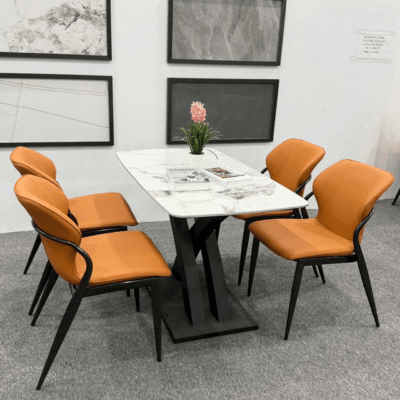Bộ bàn ăn 1m4 + 4 ghế Glam BA121