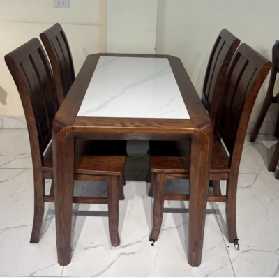 Bộ bàn ăn 4 ghế gỗ tần bì BA136