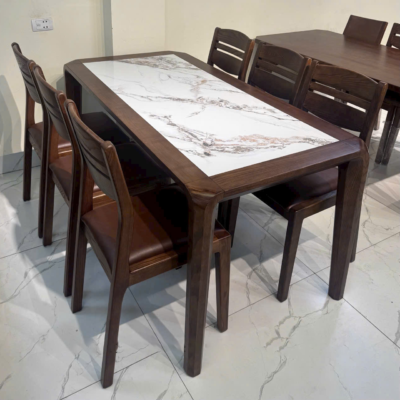 Bộ bàn ăn 1m6 6 ghế 3 Lá BA137