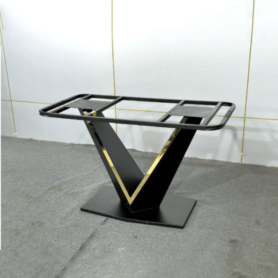 Bộ bàn ăn chân sắt chữ V 4 ghế King Cải BA133