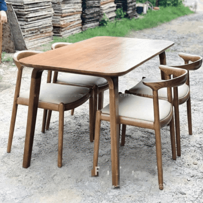 Bộ bàn ăn gỗ tần bì 4 ghế BA35