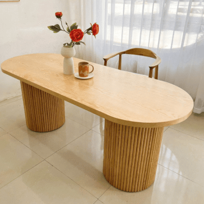 Bộ bàn ăn gỗ tần bì 1m4 4 ghế Hiroshima