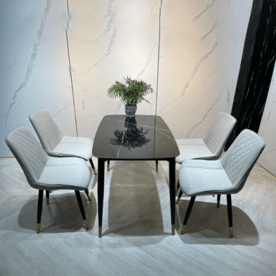Bàn ăn chân côn 1m2 + 4 ghế Loft Trám BA145