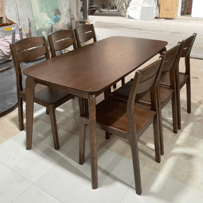 Bộ bàn ăn gỗ tần bì 6 ghế BA164