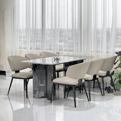 Bàn ăn nhập khẩu cao cấp 6 ghế Leon BA155