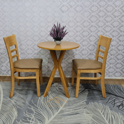 Bộ bàn ăn 2 ghế gỗ cao su BA209