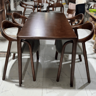 Bộ bàn ăn 4 ghế Neva có tay BA176