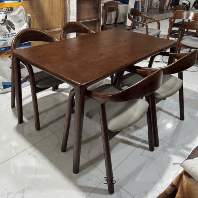 Bộ bàn ăn 4 ghế Neva có tay BA176