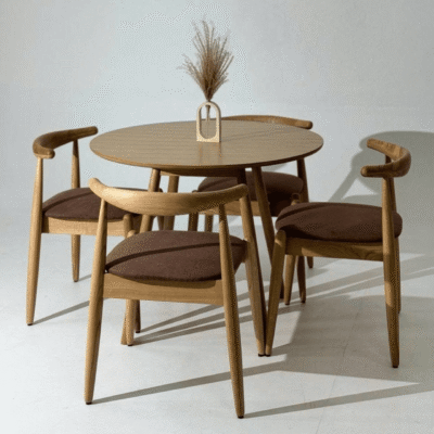 Bộ bàn ăn tròn 4 ghế BA198