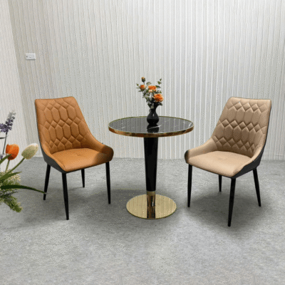 Bộ bàn ăn tròn 2 ghế Riko BA197