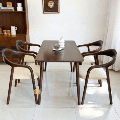 Bàn Ăn 1m2 4 Ghế Gỗ Tần Bì BA205