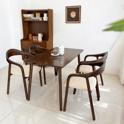 Bàn Ăn 1m2 4 Ghế Gỗ Tần Bì BA205