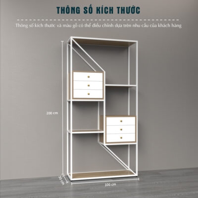 Kệ trang trí giá rẻ 07- KTT1m 